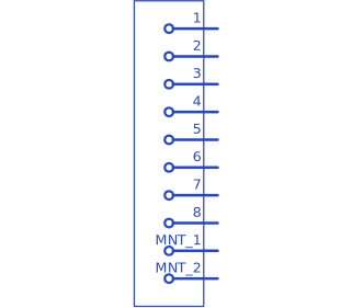 8 GH SMT Leitung-Platte 1,25mm  1A SM08B-GHS-TB Signals Buchse männlich 50V PIN