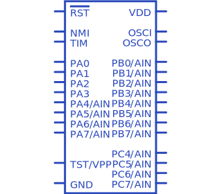 ST ST62T15C6 DIP-28 8-BIT MCUs WITH A/D CONVERTER TWO